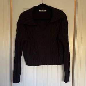 Ciao Lucia - Charcoal Cable Pullover